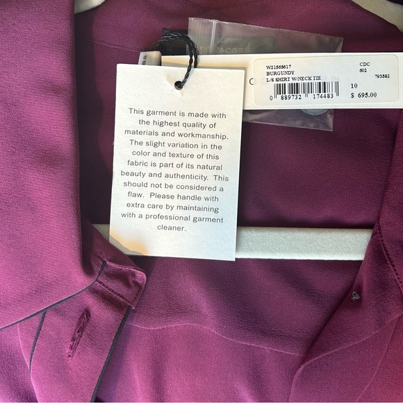 New! Marc Jacobs Silk Berry Shirt Top - Picture 12 of 13